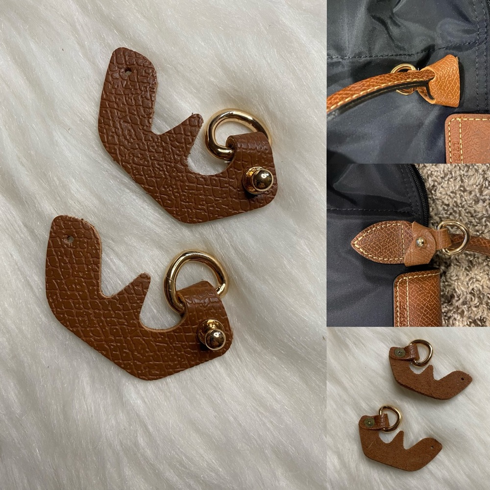 Brown Strap Buckle Handbag Crossbody Bags Accessories For Longchamp One Pair